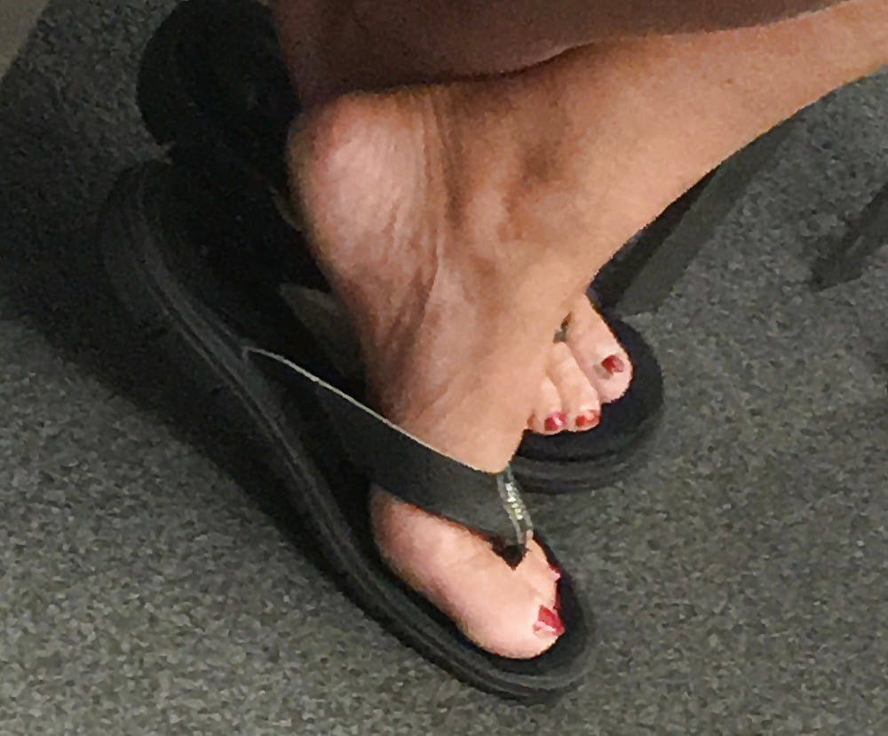 Porn image Candid Feet and Legs, Mature