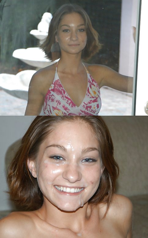 Porn image Before and after, sweet cum girls..