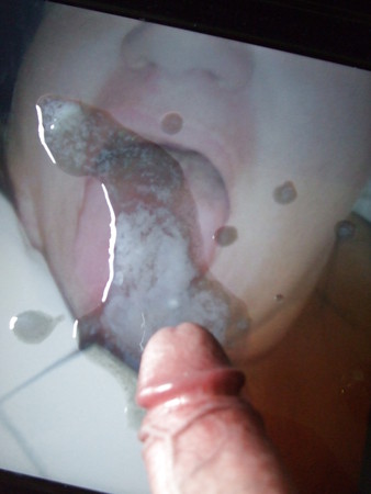 Cum on Tongue Tribute  4 beesting's wife .