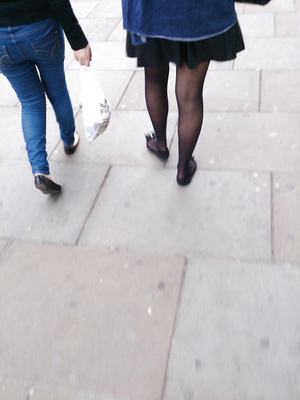 Porn image Candid legs and stockings pantyhose from London