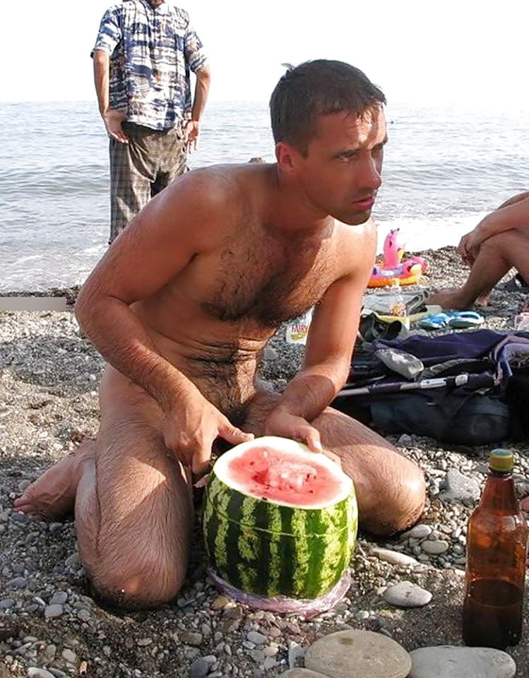Nude men with watermellon - Nude pics