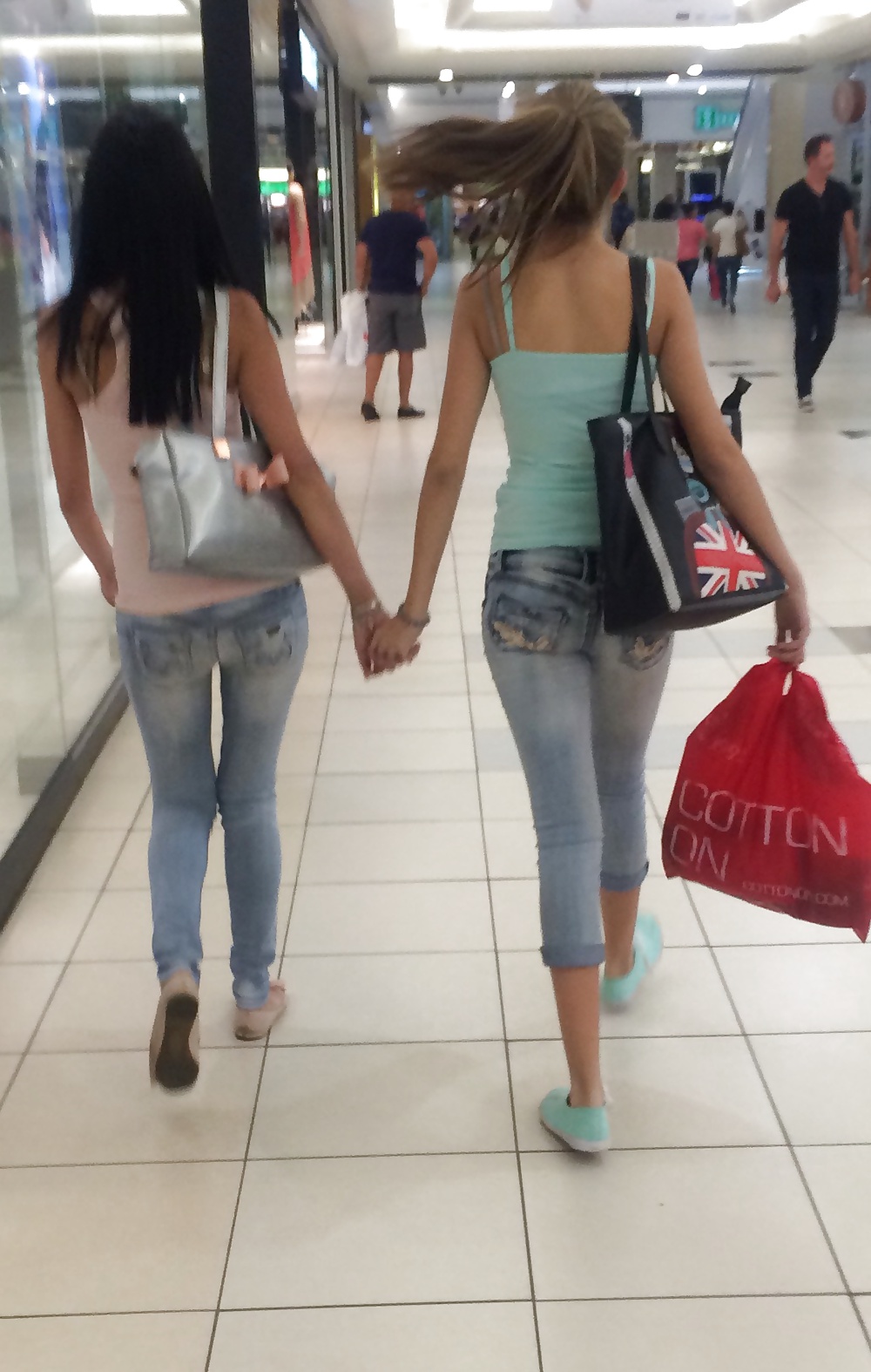 Porn image Sexy mom and teen in the mall