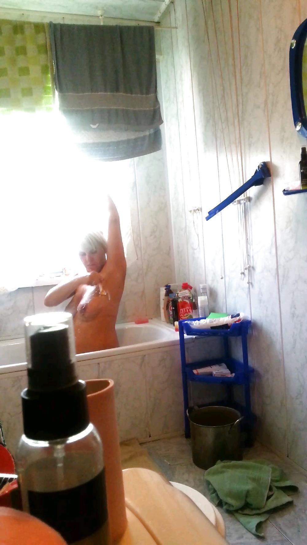 Porn image Wife caught in bathroom