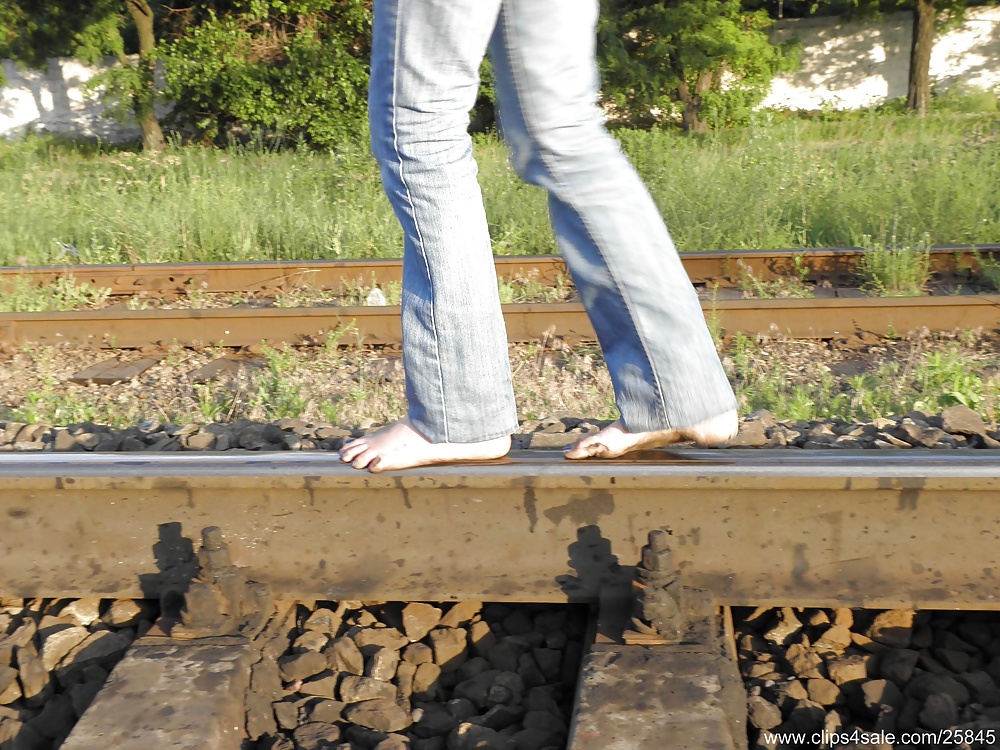 Porn image Railway dirty feet