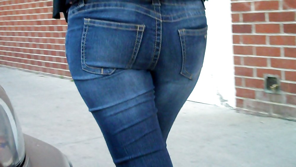 Porn image Following her ass and butt in jeans