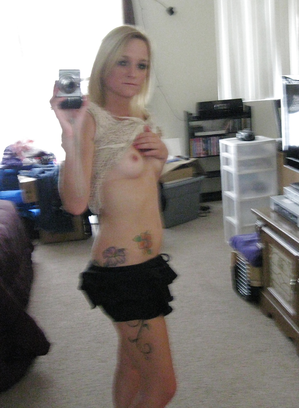 Porn image Silly Blonde Single Teen Selfshots