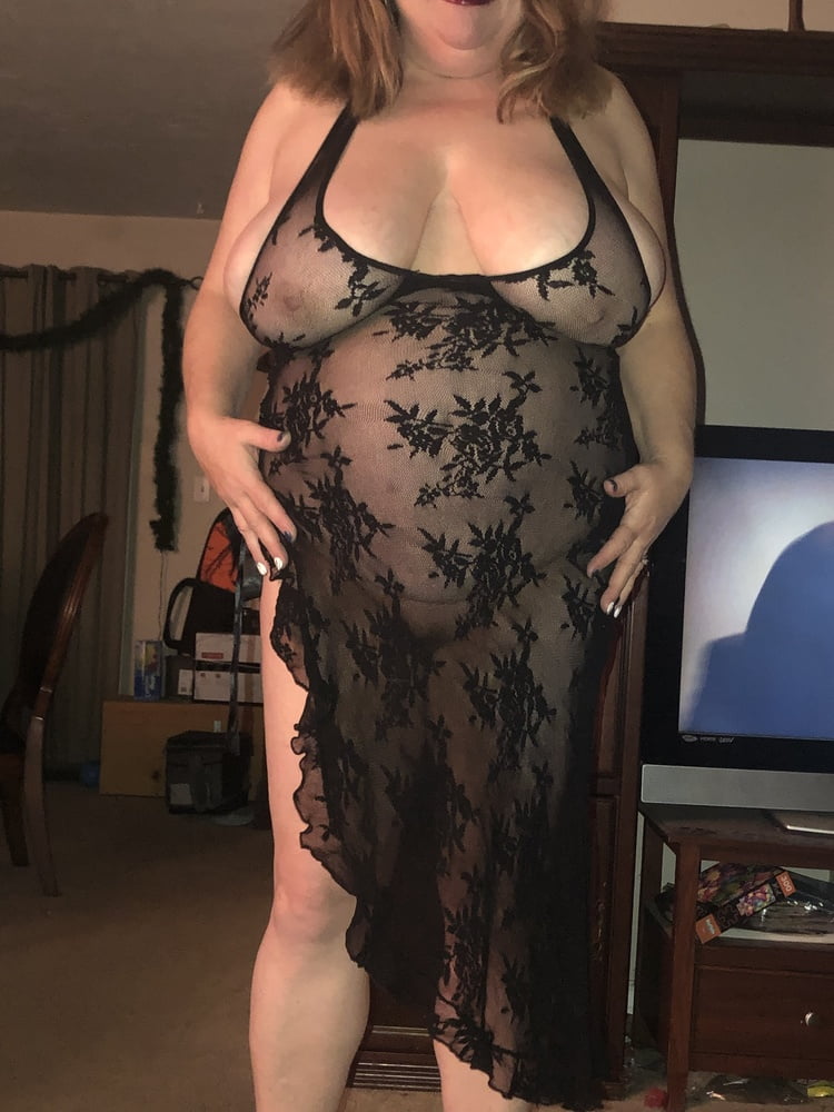 Sexy wife in black lingerie