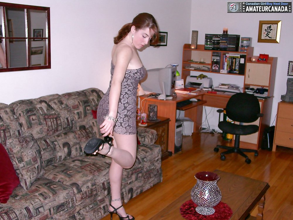 Porn image Anna sexy dress ready to go out amateur poses
