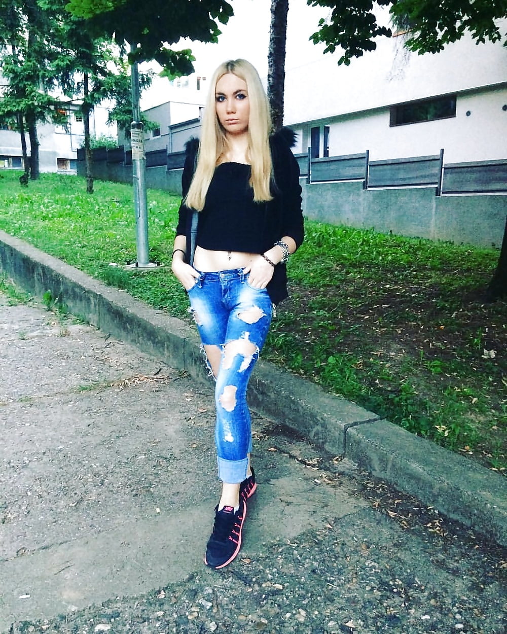 Porn image Serbian hot blonde skinny teen Teodora Pavlovic