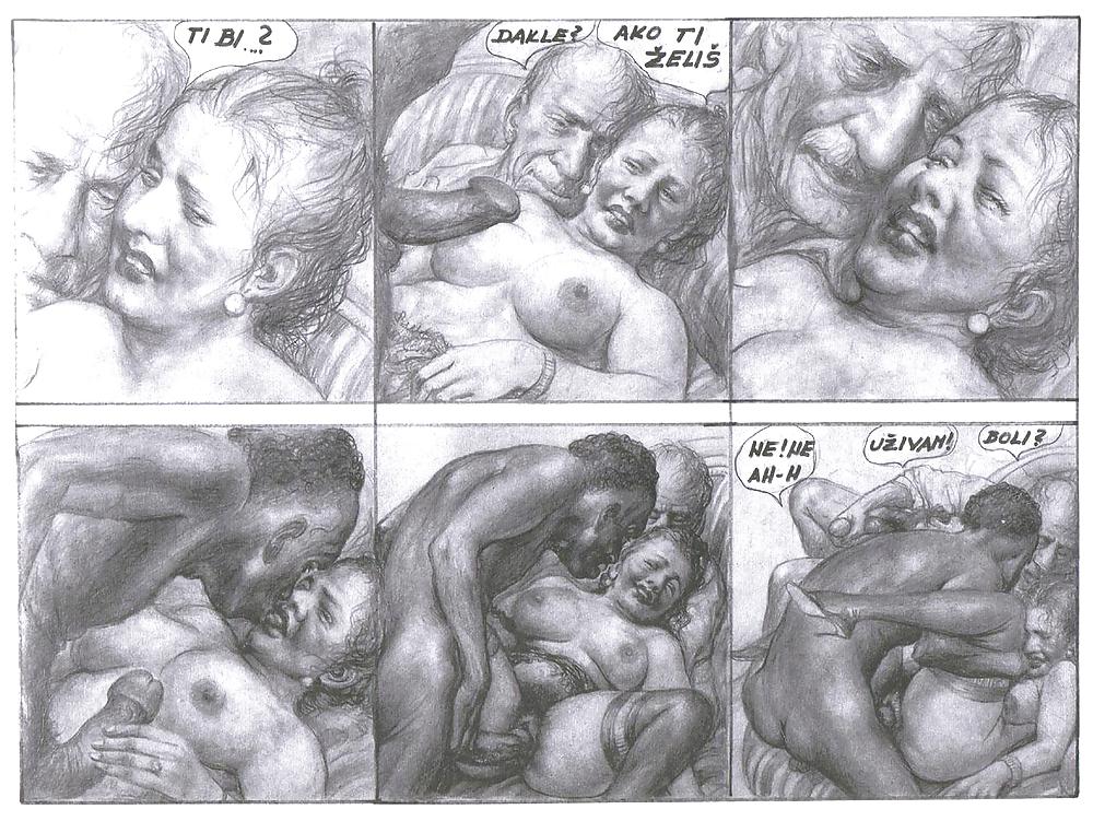 Porn image vintage artistic comic from Croatia