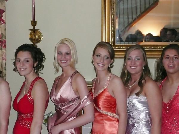 Porn image 2 or more girls in Satin Prom dresses