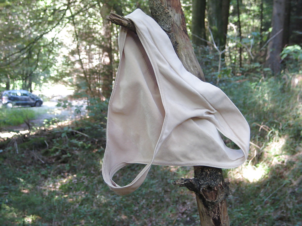 Porn image outdoor im satin pantie