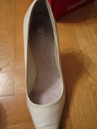 White 4 inch heels
