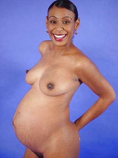 Porn image Pregnant black woman showing off