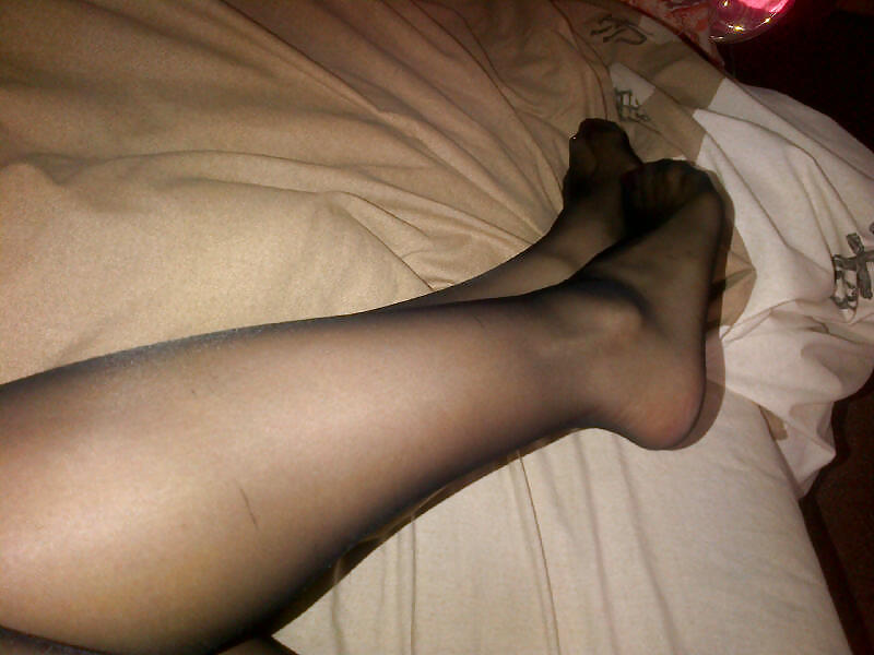 Porn image My GF Legs Feet & Black Stockings