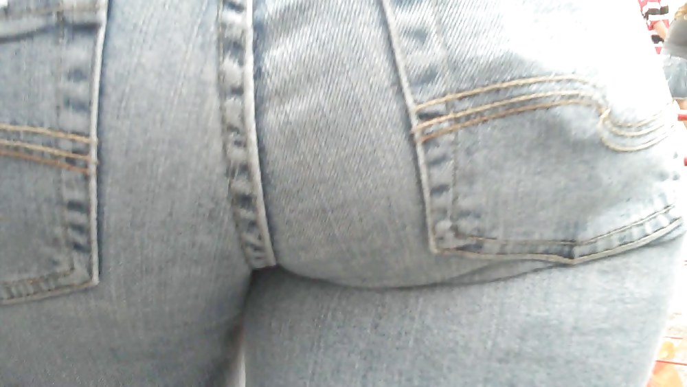 Porn image Cum on look at nice big ass in butt tight jeans