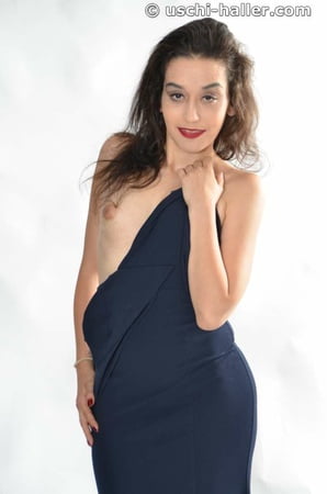 photo shooting with turkish born jasmin in an evening dress         